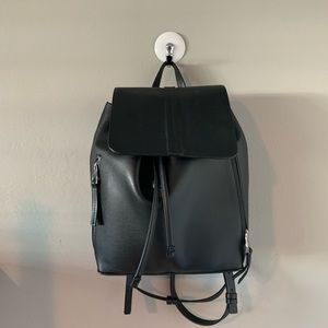 Black Leather Zara Backpack